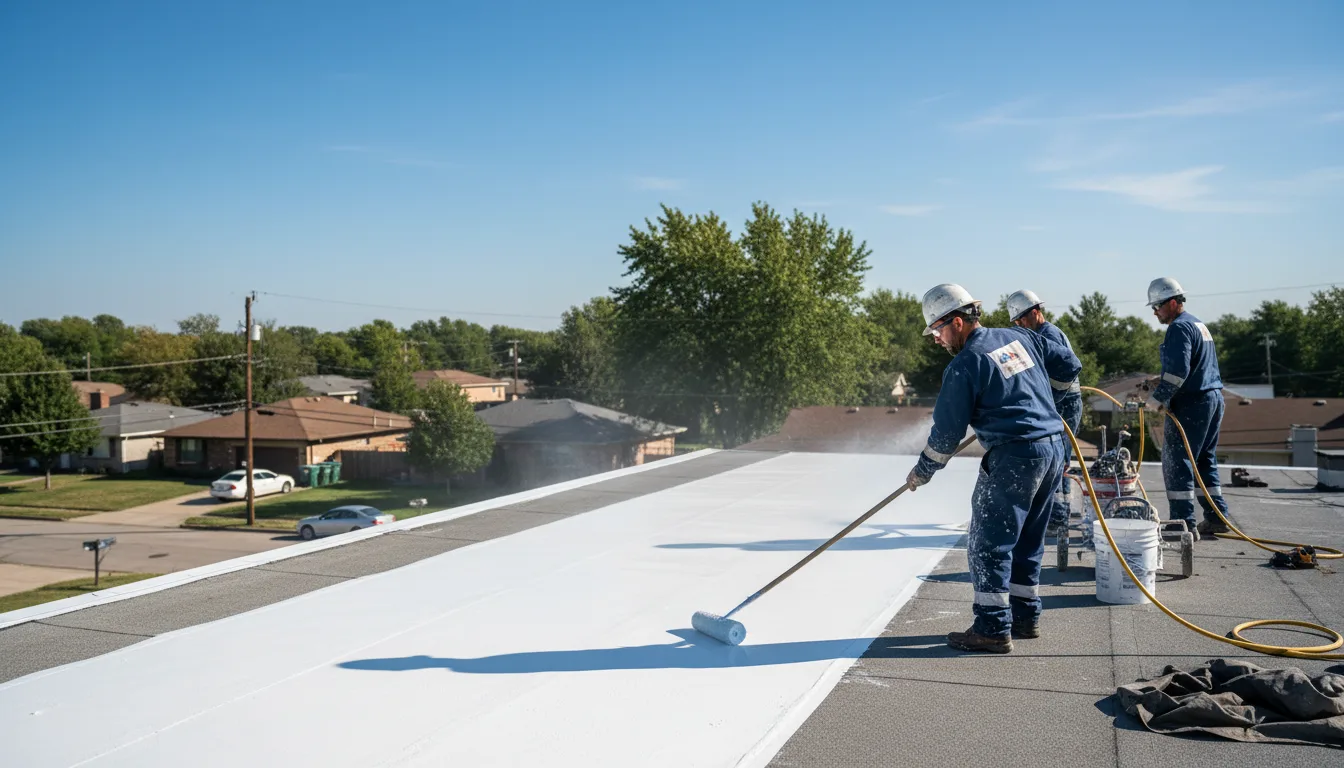 Commercial roof coating in Armstrong, IL near me